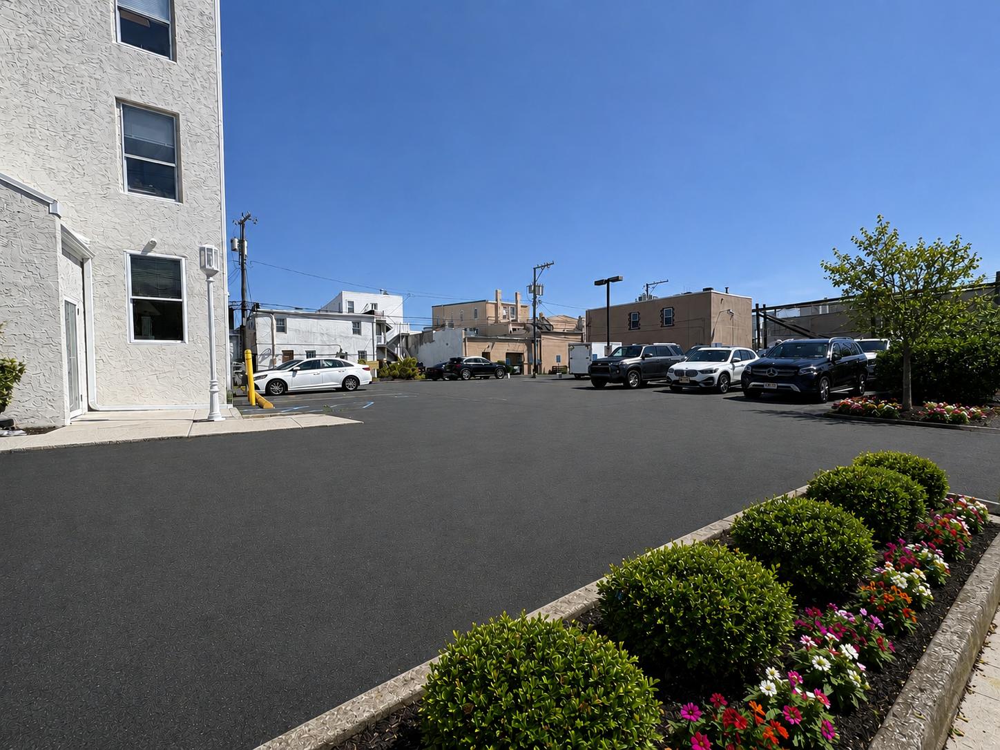 On-site parking lot